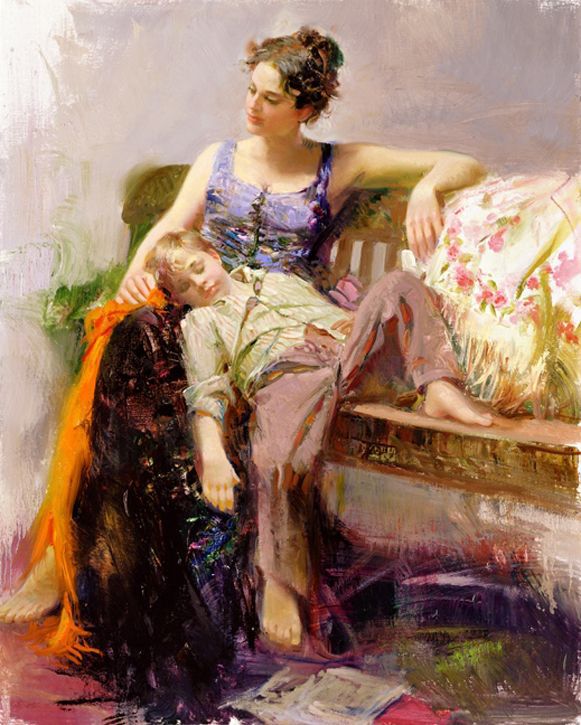 High-quality-Pino-Daeni-Art-for-sale-oil-font-b-Painting-b-font-canvas-Afternoon-Nap